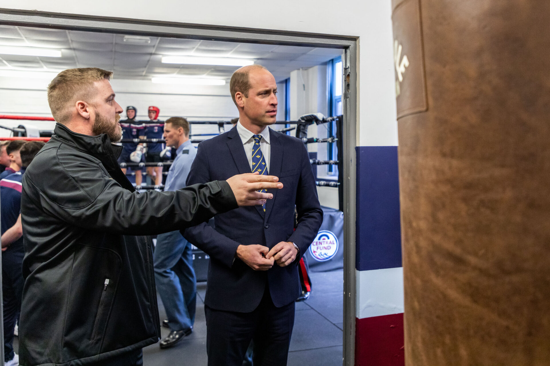 His Royal Highness Prince of Wales visits RAF Coningsby Boxing Club