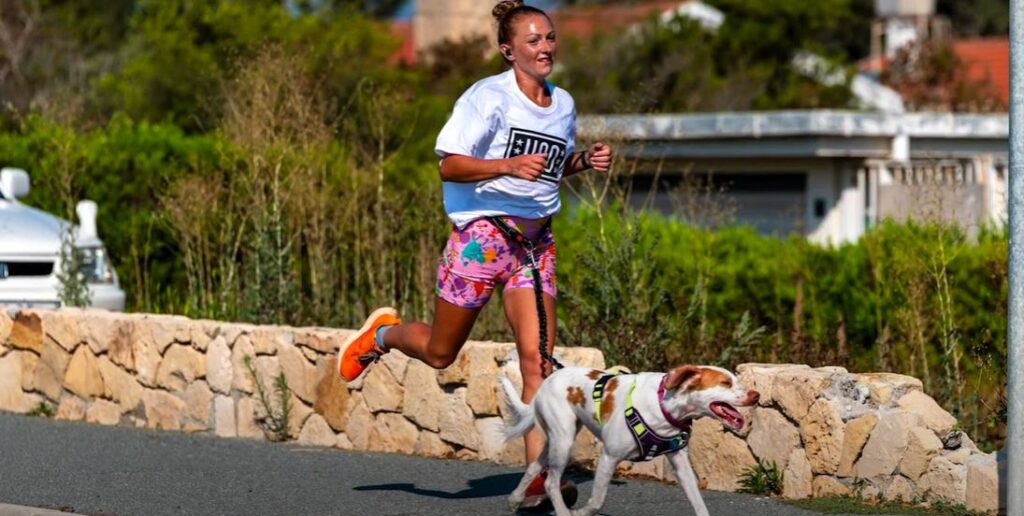 Akrotiri Parkrun with dog